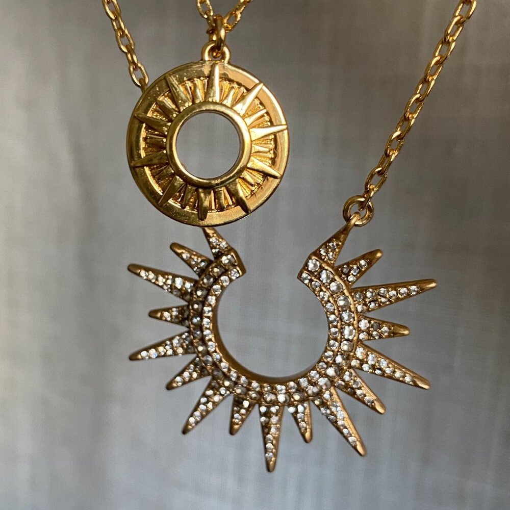 J. Crew Starburst Sparkle Double Necklace